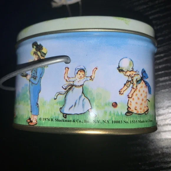 VTG 1976 Shackman Miniature Tea Set NOS Sealed Kate Greenaway Tin 14pc NRFB - Picture 3 of 6